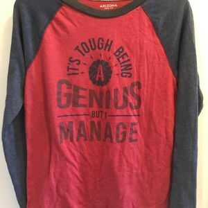 Boys Size M Medium 10/12 Shirt It’s Tough Being A Genius But I Manage